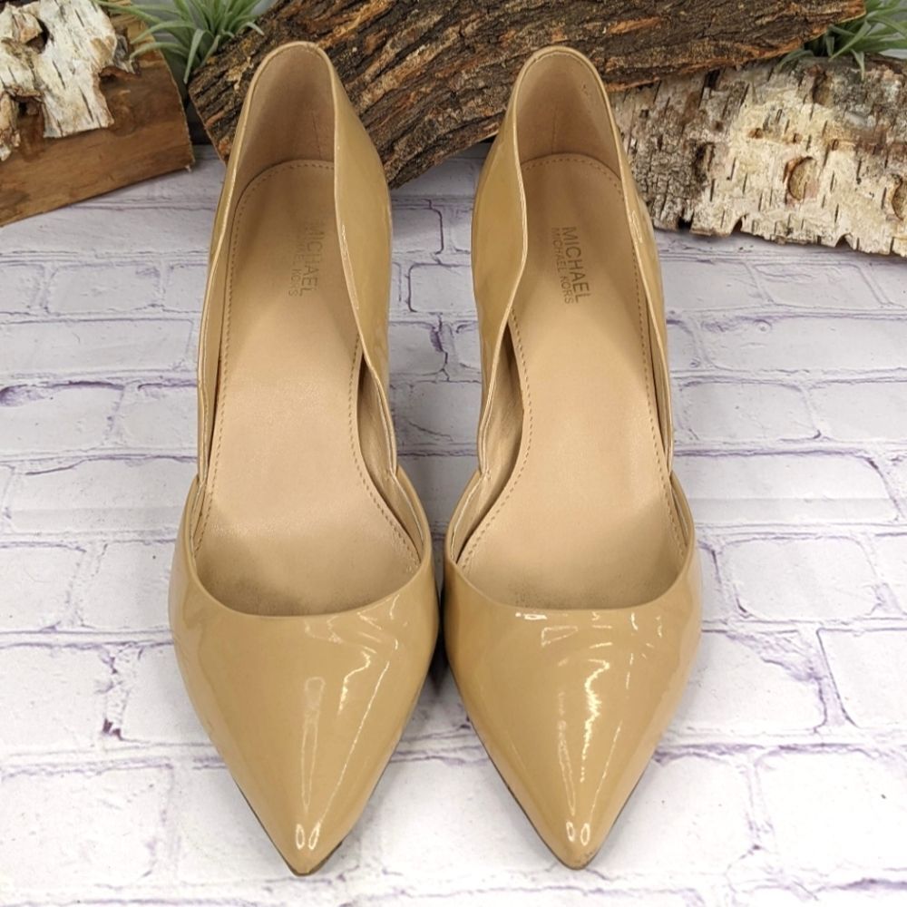 Michael Kors d'Orsay Patent Leather Pointed Toe Pump